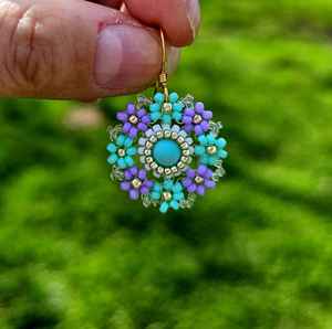 Pendientes Pintados a Mano y Bordados, Pendientes Personalizados con Múltiples Cuentas, Joyería Festiva para Mujer al Mejor Precio, Pendientes con Cuentas - Product Image 4