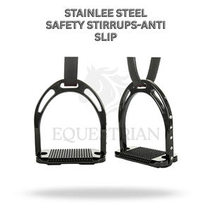 Estribos de seguridad de acero inoxidable antideslizantes de 4.75 pulgadas para equitación inglesa. - Product Image 4