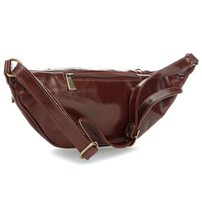 Sac banane en cuir personnalisé tendance, unisexe, marron, avec fermeture éclair, pour usage quotidien, style pratique et abordable - Product Image 5