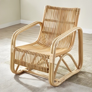 Aesthetics House Decoration Handicraft Natural Rattan Armchair <b>Sofa</b> <b>Modern</b> Luxury Sitting Room Balcony Couches - Product Image 1