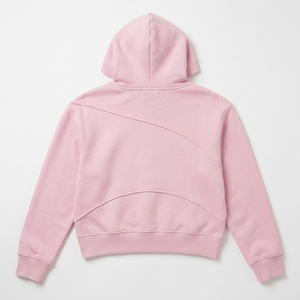 เสื้อฮู้ดครอปสีชมพูสำหรับผู้หญิง ลายปักนูน ทรงโอเวอร์ไซส์ ผ้าฟลีซ สไตล์สตรีทแวร์ สวยงามแบบ Y2K ลำลอง เสื้อกันหนาวแฟชั่นสำหรับสาวๆ - Product Image 3