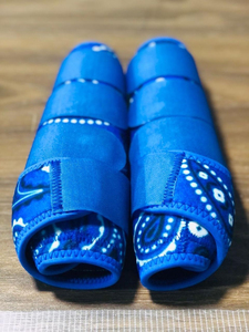 Bottes de protection pour chevaux à motifs personnalisables - Bottes de protection légères en coton hautement élastique, couleur unie, 0,4 kg pour jambe - Product Image 1