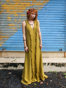 <b>Boho</b> Black Cotton Maxi <b>Dress</b> Handcrafted <b>Summer</b> Kaftan <b>Dress</b> Sleeveless V-Neck Resort Wear Long <b>Dress</b> for Women - Product Image 6