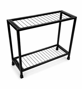ANIS and SONS Support de pot de fleurs rustique en fer forgé, pour l'intérieur et l'extérieur, étagère de rangement pour plantes, noir - Product Image 1