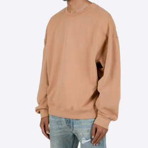 Sweat-shirt à col rond en coton tissé uni pour homme, coupe classique, manches longues, style streetwear décontracté, avec logo personnalisé, collection automne - Product Image 2