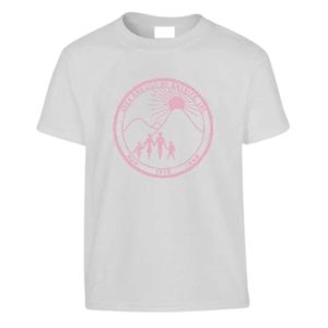 เสื้อยืดแขนสั้นสีเทาสำหรับวัยรุ่น พิมพ์ลายกราฟิกสีชมพู คอกลม ลำลอง น้ำหนักเบา แฟชั่นสำหรับสาวๆ ทุกวัน - Product Image 1