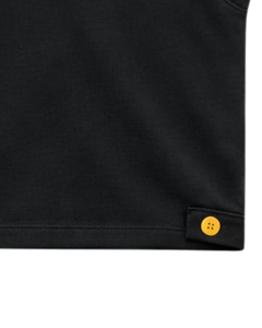 Ensemble décontracté d'été pour homme : débardeur noir sans manches et short jaune en coton, avec cordon de serrage contrastant, deux pièces tendance - Product Image 4