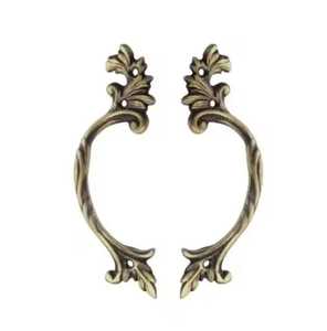 Antique Brass <b>Door</b> <b>Handle</b> <b>Set</b> Victorian Style Zinc Alloy Interior <b>Door</b> Lever Classical Home Security Furniture Hardware - Product Image 2