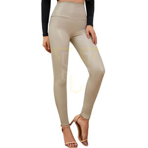 Leggings en cuir taille haute grande taille pour femmes, vente en gros, vêtements de mode streetwear et yoga - Product Image 2