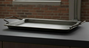 Handmade <b>Large</b> Silver <b>Tray</b> With Handle Decorative Food <b>Serving</b> <b>Trays</b> American Style Customized Border Design Rectangular <b>Tray</b> - Product Image 2