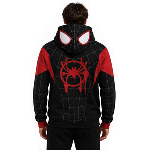 Vente en gros – Sweat à capuche zippé surdimensionné 100 % coton pour homme, motif araignée, personnalisable, imprimé, motif uni, respirant, pour la saison hivernale - Product Image 4