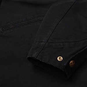 Chaqueta de trabajo con cremallera de alta calidad para hombre de invierno de alta calidad con lona de algodón personalizable bordada - Product Image 6