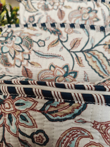 Sacs de maquillage en coton durable à imprimé floral, pochettes indiennes, trousse de toilette de voyage, organiseur de cosmétiques - Product Image 2