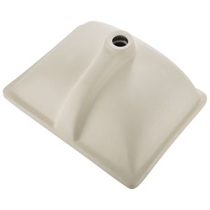 Lavabo Rettangolare in Ceramica Bianca da Incasso 20.28 X 15.16 Pollici con Foro per Troppopieno, Montaggio a Incasso nel Piano - Product Image 1