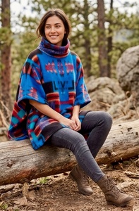 Nouveau design tendance : Pulls poncho jacquard bohème à col épais et respirant, anti-plis, pour hommes et femmes - Product Image 3