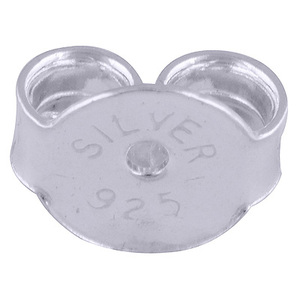 925 Sterling <b>Solid</b> <b>Silver</b> Butterfly Earring Push Back Lock Findings for Stud Earrings Jewelry Making Supplies - Product Image 1