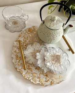 Bandeja Redonda de Resina Epoxi para Servir, Vajilla para Desayuno, Almuerzo y Cena para Restaurantes y Hoteles, para Decoración de Cocina y Utensilios - Product Image 3