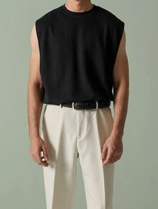 Débardeur à capuche pour homme 2026 – Maillot de sport sans manches, style stringer, vêtement de mode pour musculation, débardeur de fitness 100 % coton - Product Image 3