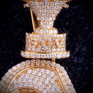 Fabricación de Joyería Hip Hop con Moissanita, Colgante Hip Hop Personalizado, Colgante de Plata 925 con Moissanita para Hombre, Colgante con Nombre Personalizado - Product Image 2