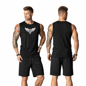 เสื้อกล้ามออกกำลังกายผู้ชายแบบไม่มีแขน รุ่นขายส่ง ปี 2026 เสื้อกีฬาฟิตเนส เสื้อฝึกซ้อม เสื้อกล้ามเพาะกาย - Product Image 3