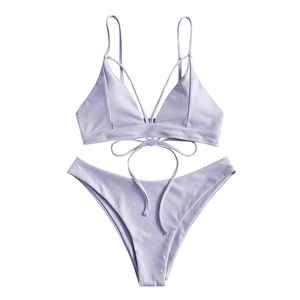 Nuevo Conjunto de Bikini de Verano para Mujer, Sexy, de Cintura Alta, con Push-Up, de 1 Pieza, con Estampado Floral Paisley y Cierres - Product Image 4