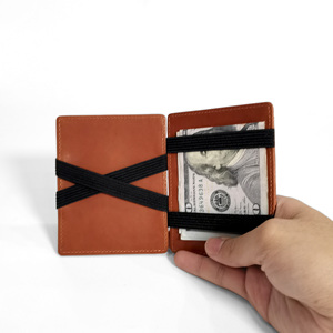 กระเป๋าสตางค์หนังเคลือบน้ำมัน Castello รุ่นใหม่ล่าสุด แบบสั้น เปิดได้ ผลิตจากโพลีเอสเตอร์ มีสีดำ น้ำตาล กรมท่า เขียว แดงเบอร์กันดี - Product Image 2