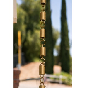 Chaîne de pluie noire en cuivre en forme de coupe, design moderne, décoration suspendue pour la maison, créant un mouvement d'eau élégant, faite à la main, prête à être expédiée - Product Image 3