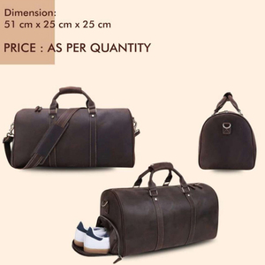 Sac de voyage unisexe personnalisé en cuir véritable avec fermeture éclair, imprimés animaliers, pour l'extérieur, moins de 20L - Product Image 5