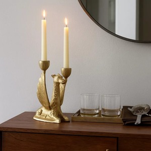 Handmade Aluminum Durable Eco-Friendly <b>Candlestick</b> Holder 10.6in <b>Tall</b> Tulip Shape Home Decoration - Product Image 3
