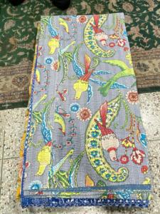 Couvre-lit Kantha fait main en coton, directement de l'usine, avec tailles, couleurs, emballages et services de fabrication OEM personnalisés - Product Image 2