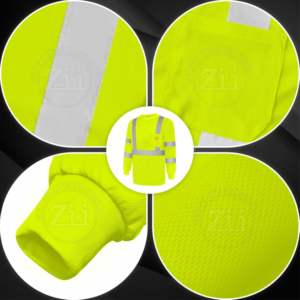 Camiseta de Seguridad Reflectante ANSI Clase 1, Impermeable, con LED Intermitente, Ligera, de Alta Visibilidad, Manga Larga, Secado Rápido y Transpirable - Product Image 2