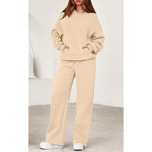 Conjunto de Sudadera con Capucha y Pantalones Deportivos para Mujer, Personalizable con Impresión, Ropa Deportiva Informal para Estar en Casa - Product Image 3