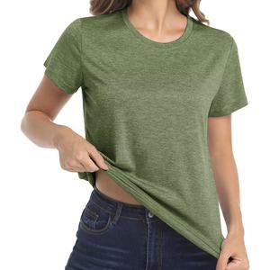 เสื้อยืดคอกลมสำหรับผู้หญิงเสื้อยืดคอกลมทรงเข้ารูปความยาวสั้นผ้าฝ้าย100% ลำลองดีไซน์ดีที่สุดสำหรับฤดูร้อน - Product Image 3