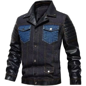 Chaqueta de Cuero Personalizada de Calidad Profesional para Hombre con Diseño Bordado, Negra y Azul, Informal, para Invierno, Hecha en Pakistán - Product Image 2