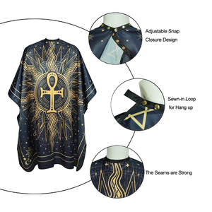 Capa de Peluquería Personalizada al por Mayor, Impermeable, con Diseño, para Corte de Cabello, con Broches y Cierre a Presión, Personalizable con Logotipo - Product Image 4