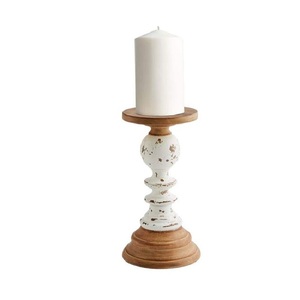 Rustic <b>Wooden</b> Candle Holder Natural Handmade Candle Stand for Home Decoration Table Centerpiece Dining and Special Events - Product Image 2