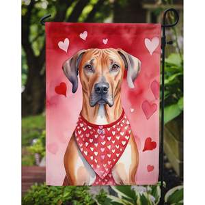 Multicolor Rhodesian Ridgeback Valentine's <b>Day</b> <b>Garden</b> Flag Artistic Mailbox Decorative Yard Banner for Patio & Flower <b>Beds</b> - Product Image 3