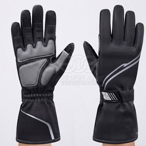 Professional Winter Kart Racing <b>Gloves</b> Breathable Stretch Fabric Waterproof Anti Slip Palm Long Cuff for Maximum Driving Control - Product Image 4
