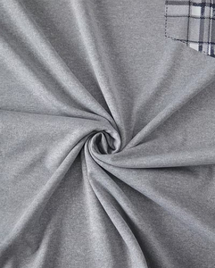 Men's Solid Pocket Customizable T-Shirt Set Crew Neck Short Sleeve Knitted Casual Summer Breathable Needle Detection Custom - Product Image 5