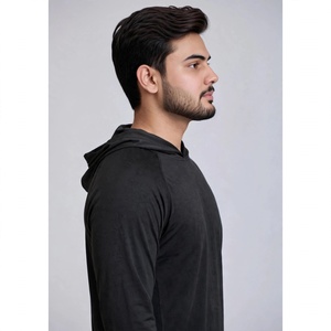 Camiseta de Manga Larga con Capucha para Hombre, Protección Solar UPF 50, Color Sólido, Anti-UV, Secado Rápido, para Pesca, con Cierre de Botones a Presión - Product Image 4