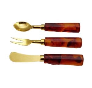 Ensemble de couverts en résine de qualité supérieure, style religieux, cuillères à salade, fourchettes à salade, cuillères, ustensiles de cuisine, décoration de table - Product Image 3