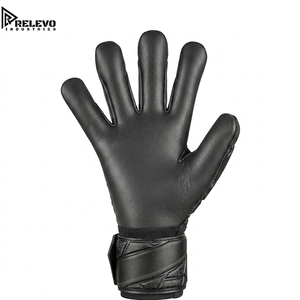 Custom Professional Goalkeeper <b>Gloves</b>, All Black Soccer Goalie <b>Gloves</b> High <b>Grip</b> Latex Palm Football Goal Keeper <b>Gloves</b> - Product Image 3