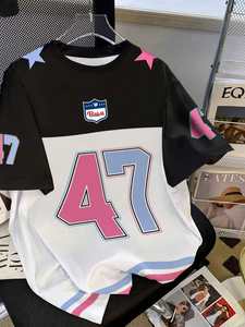 Camiseta Deportiva de Poliéster con Cuello en V Extra Grande para Hombre, Personalizada con Sublimación, Estilo Urbano de Verano, Manga Corta, Corte Holgado - Product Image 2