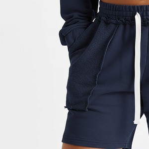 Pantalones Cortos Deportivos Casuales para Hombre, Color Azul Marino, con Cordón, Bolsillos, Cintura Media, Tejido Transpirable de Secado Rápido - Product Image 3