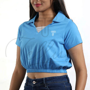Nuevo Estilo Moderno, Top Corto Informal Transpirable de Verano para Mujer, Color Sólido Personalizado - Product Image 6