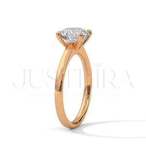 Certified Round Cut Moissanite Diamond <b>Solitaire</b> <b>Ring</b> for Women <b>Silver</b> Gold Rose Gold Options Free Delivery Elegant Fine Jewelry - Product Image 4