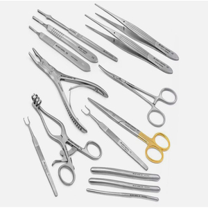 Ensemble d'instruments chirurgicaux orthopédiques professionnels de 14 pièces, kit d'outils médicaux en acier inoxydable manuel - Product Image 1