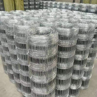 Malla de Alambre Galvanizado Tejida para Cercas Agrícolas, Cría de Ganado, Ovejas y Ciervos, Soldadura y Corte, Venta al Por Mayor de Fábrica