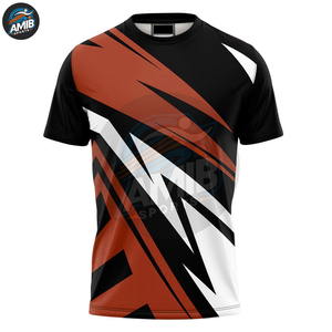 T-shirts de sublimation au design unique pour hommes, en Spandex/Polyester, coupe ajustée, col contrastant, haute qualité, nouvelle mode, respirants - Product Image 3
