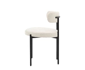 Chaise de salle à manger en fer fabriquée en usine pour restaurant, avec tissu bouclé, pour B2B Inde - Product Image 3